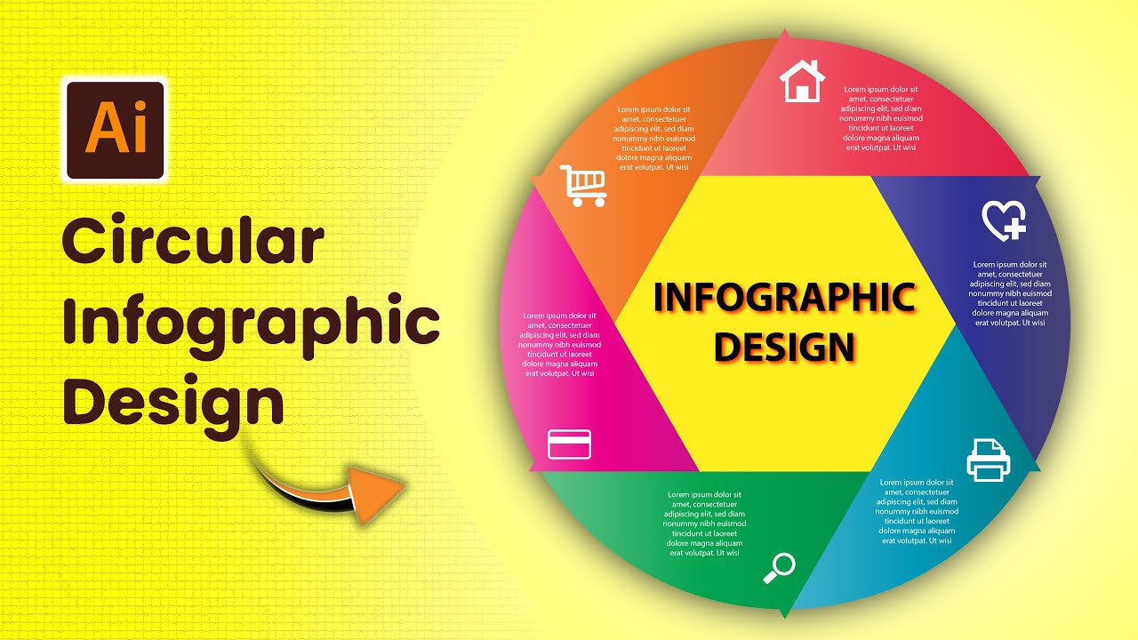 How To Create Amazing Circular Infographic In Adobe Illustrator Youtube