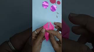 Strawberry paper craft#Diy paper craft for school # Easy origami #paper folding