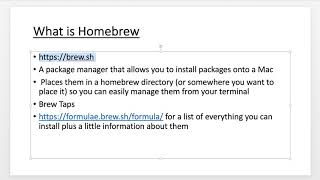Homebrew Installation Tutorial (for eventually installing Python)