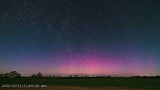 Northern Lights on 13/14 March 2022 from the Lübeck Area