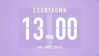 13 Minute Countdown Timer โณ Flip Clock with Bell Alerts ๐๐