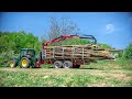 Tajfun Forestry trailer GAP 140 with Hydraulic tractor crane DOT 50K