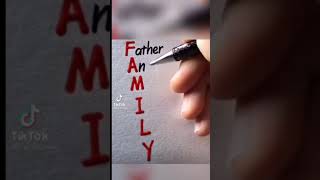 The meaning of the letters of the word family