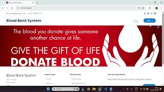 Blood Bank Management System Project using Python Django