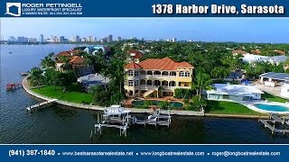 Spectacular estate in Harbor Acres. Home for sale, 1378 Harbor Drive, Sarasota, Florida 34239