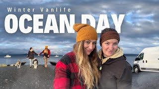 Winter van life in Canada - Murals and OCEAN DAY! (we found some sun)