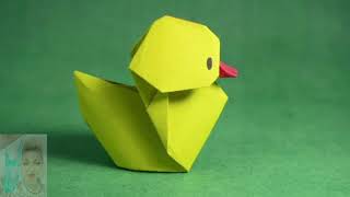 How to Make a Paper Duck   Easy Origami Duck Tutorial / Como fazer um Pato de papel, origami