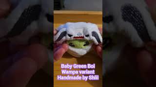 Baby Green Boi Wampa Variant handmade miniature doll #handmadeplush #kawaii #cutestuff #cutefinds