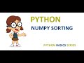 Numpy sorting
