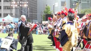 福岡市長高島宗一郎　博多どんたくみなと祭　博多松囃子稚児表敬を受けました