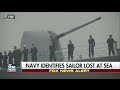 navy identifies sailor lost at sea