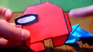 How to fold an origami Among Us spaceman