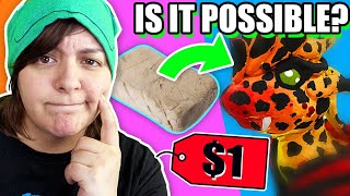 WHY DID I DO THIS?? Trying Dollar Store DIY Craft Challenge Natural Clay For the First Time