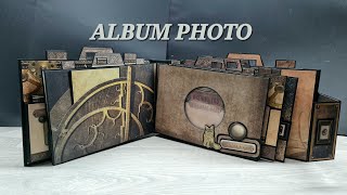 Album photo appareilphoto. Bloc antique vintage. Action .