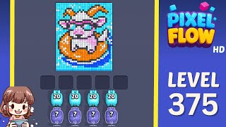 Pixel Flow Level 375 Solution Walkthrough