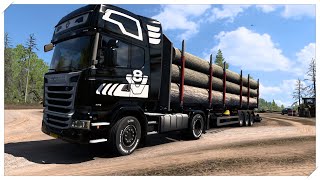 SALIMOS CARGADO DESDE EL BOSQUE CON TRONCOS | ETS2 MAP RPM