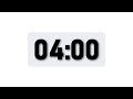 4 Minute Timer - Minimal Countdown Timer [Light Theme]