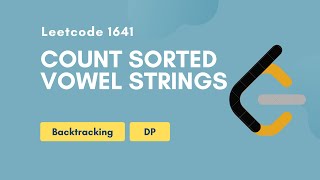 Count Sorted Vowel Strings | Leetcode 1641 | Backtracking | DP | Medium