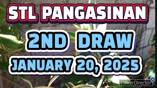 STL PANGASINAN RESULT TODAY 2ND DRAW JANUARY 20, 2025  5PM | MONDAY