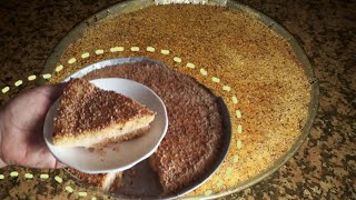 طريقة عمل بسبوسه بالكريمه غير شكلها بشهي بدوب في الفم جربيها مغديش تندمي easy Basbousa sweet recipe