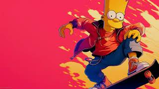 Bart Simpson Skateboard Hype Art Live Wallpaper