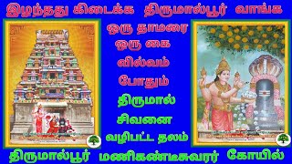 திருமால்பூர் மணிகண்டீசுவரர் கோயில் / ராணிப்பேட்டை / Thirumalpur Manikandeswarar Temple / Ranipet