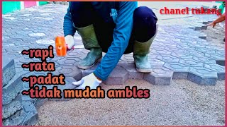 pasang paving segi enam//cara memasang paving block@chaneltukang