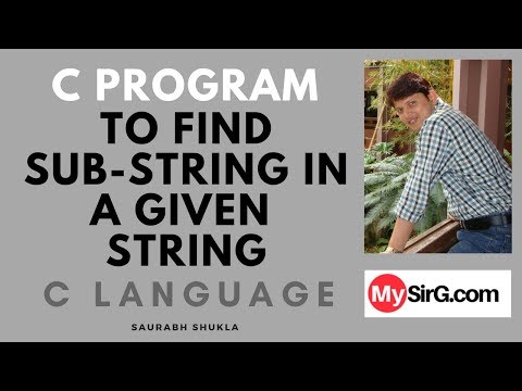 C Program to find substring in a string C Program to find substring in a string
