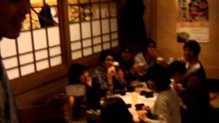 kiseki国際交流会　二次会の様子　阿志（アーズ）の乾杯