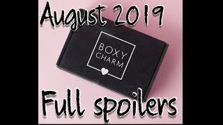 Boxycharm spoilers August 2019 // full box