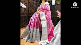 Banaras #kanchi tissue saree with #silver border only at 1500+ship #client review san