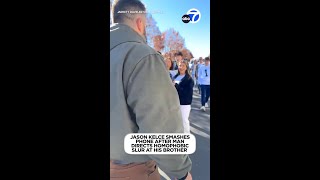 Video shows Jason Kelce seemingly smash man's phone after use of homophobic slur