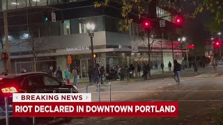 Deputies: Riot declared in downtown Portland