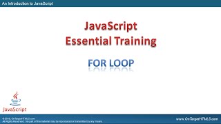 51041-For Loop in JavaScript