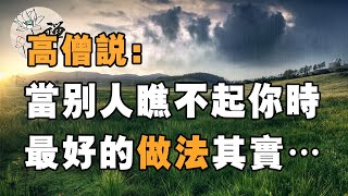 佛禪：高僧說：當別人瞧不起你時，最好的做法不是翻臉，而是……