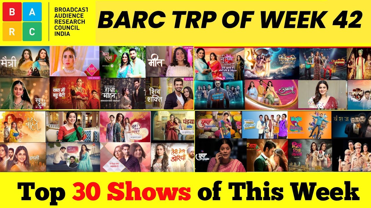 😱BARC TRP Report Of Week 42 (2023) : Top 20 Shows Of This Week - YouTube