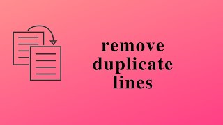 REMOVE DUPLICATE LINES-Tool10