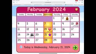 Starfall Calendar February 23, 2024