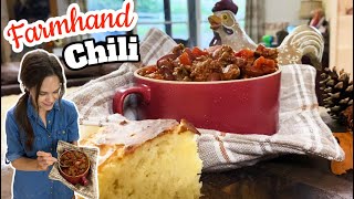 🍂Chili Season Begins! 🍁 Slow Cooker Farmhand Chili | BEST Chili Recipe