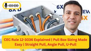 Podcast - CEC Rule 12-3036 Explained | Pull Box Sizing Made Easy | Straight Pull, Angle Pull, U-Pull
