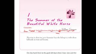 XI 1 The Summer of the Beautiful White Horse About Characters and Main Themes by William Saroyan