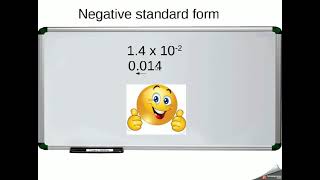 Maths GCSE video 36 Negative standard form