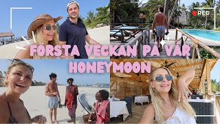 Honeymoon på Zanzibar: apa i minibaren och tjejer som döpt Spotify lista efter Jonas😅