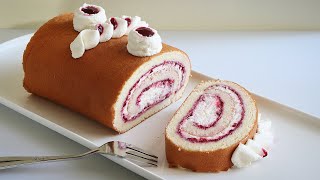 Blackberry Roll Cake / Rolo de Bolo de Amora (Rocambole de Amora) /رولت خامه ای بلک بری