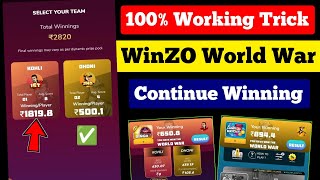 100% Working Trick ! Winzo World War ! Continue Winning Today | Winzo World War Kaise khele 2023