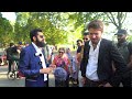 muslim catches out atheist many times smile2jannah speakers corner 4k