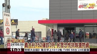 義大利152確診3死 民眾恐慌排隊搶物資 財經大白話 20200224