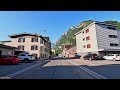 driving in swiss näfels one of the most beautiful village in switzerland 4k