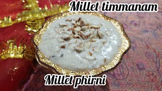 Millet timmanam| phirni |varalakshmi pooja prasadam |no sugar|no jaggery |Healtholic