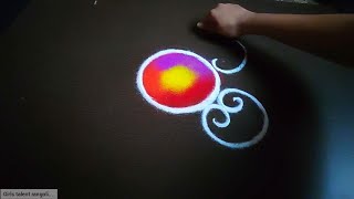 1 मिनिटात काढा नविन वर्षाला सुंदर आशी रांगोळी🌺 | New year beautiful rangoli design 2022❤️